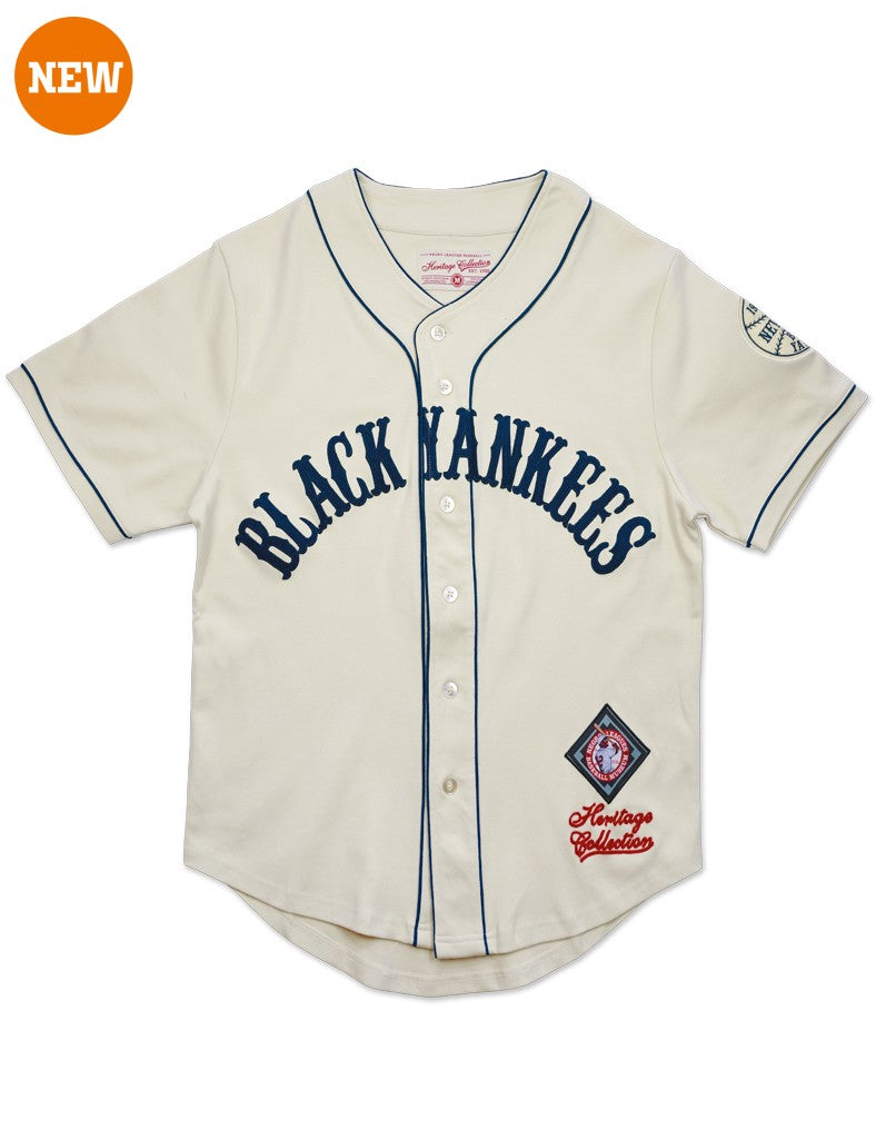 NY Black Yankees Cotton Heritage Jersey-Gray (2XL)